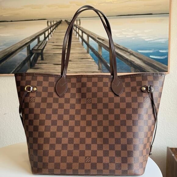 💎✨DISCONTINUED ✨💎 Authentic Louis Vuitton Neverfull MM Damier Ebene Tote… - Picture 4 of 9